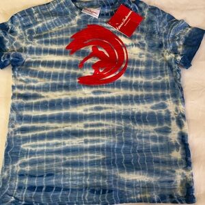Hanna Andersson Blue Tie-Dye Tee with Red Graphic